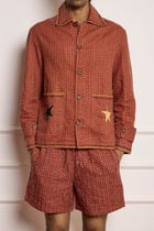 Applique Kantha Blouson Jacket view 4
