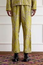 Kantha Stitch Silk Drawstring Pants view 3