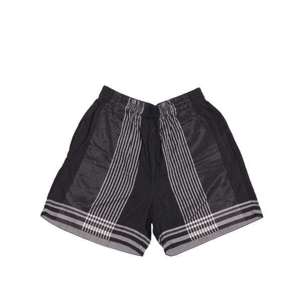 Harago — Silver Zari Stripes Shorts
