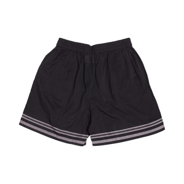 Harago — Silver Zari Stripes Shorts