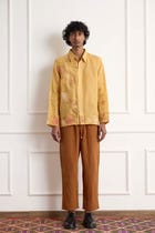 Mustard Long Sleeve Embroidered Shirt view 1