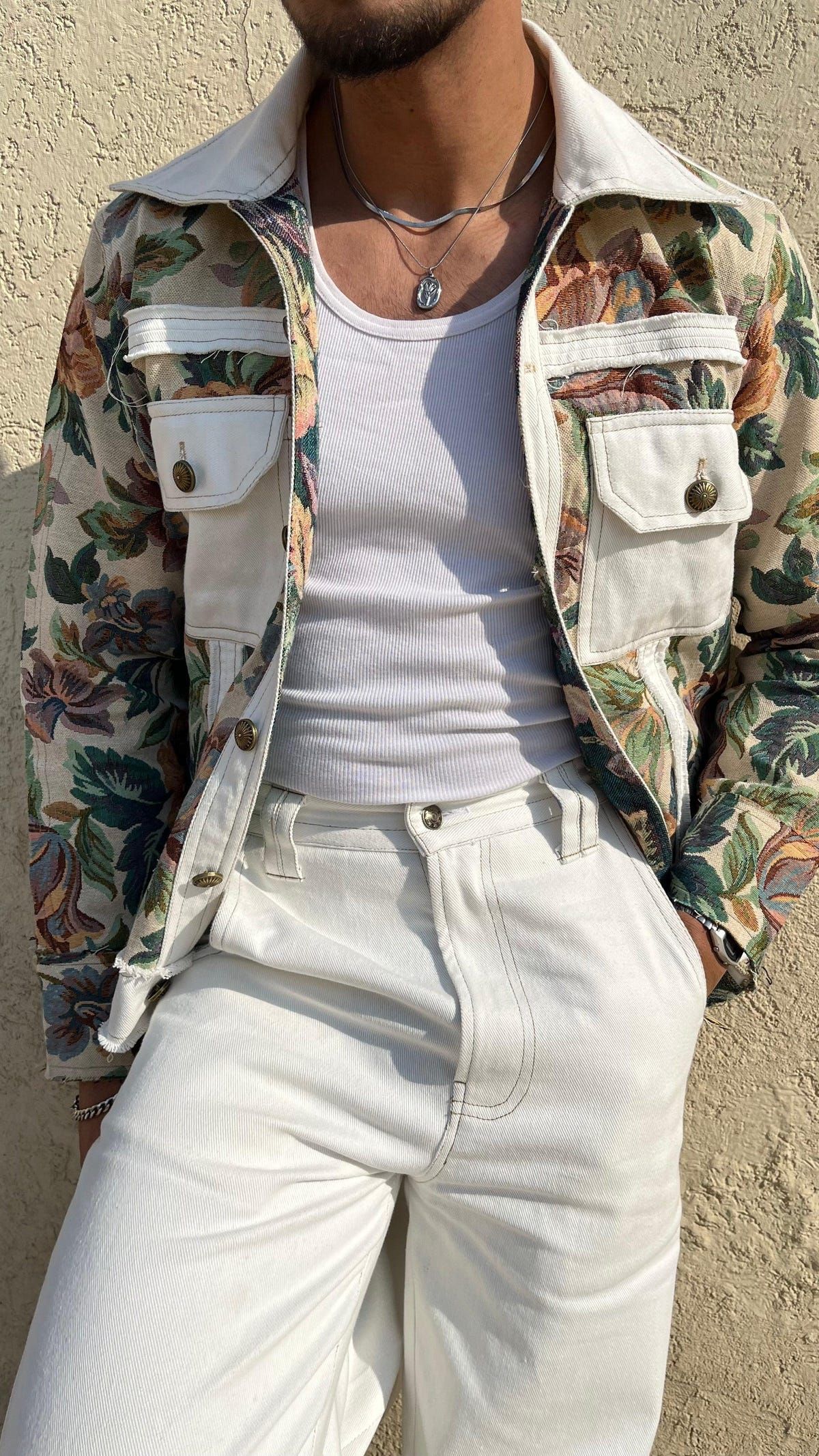 White Vintage Jacket - image 7