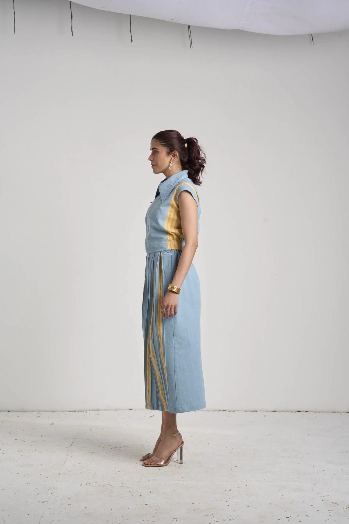 Santorini Blue Denim Skirt Set - image 4