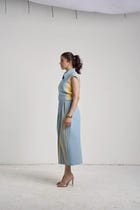 Santorini Blue Denim Skirt Set view 4