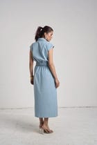 Santorini Blue Denim Skirt Set view 5