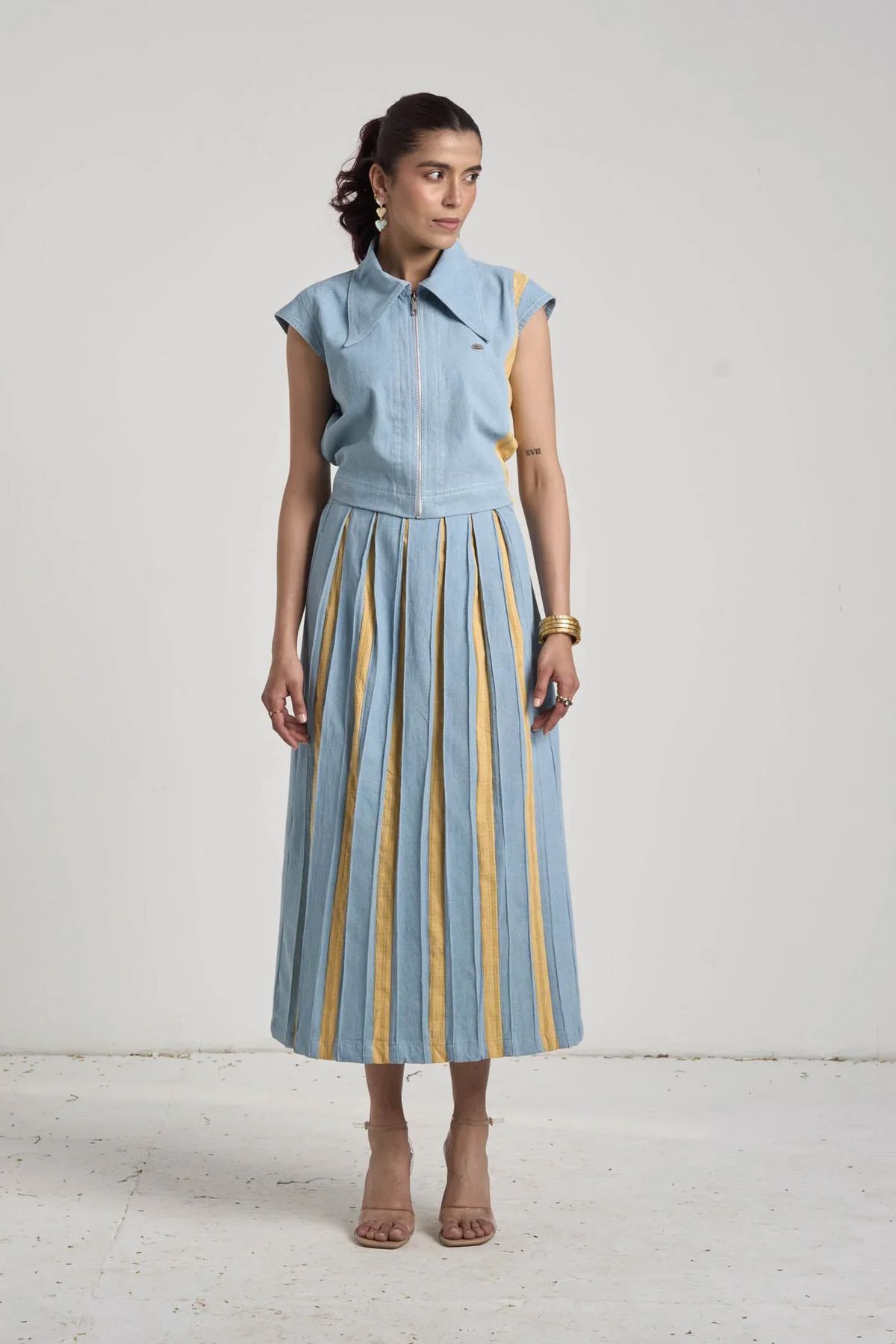 Santorini Blue Denim Skirt Set - image 10