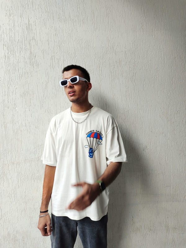 Inner Saints — Youth Influencer White Oversized Tshirt