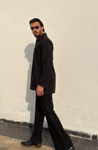 Black Classic Kurta Co-ord view 4