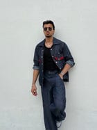 Blue Red Denim Jacket view 4