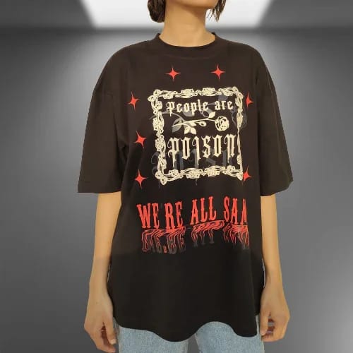 People Are Poision Oversized Black T-shirt - image 2