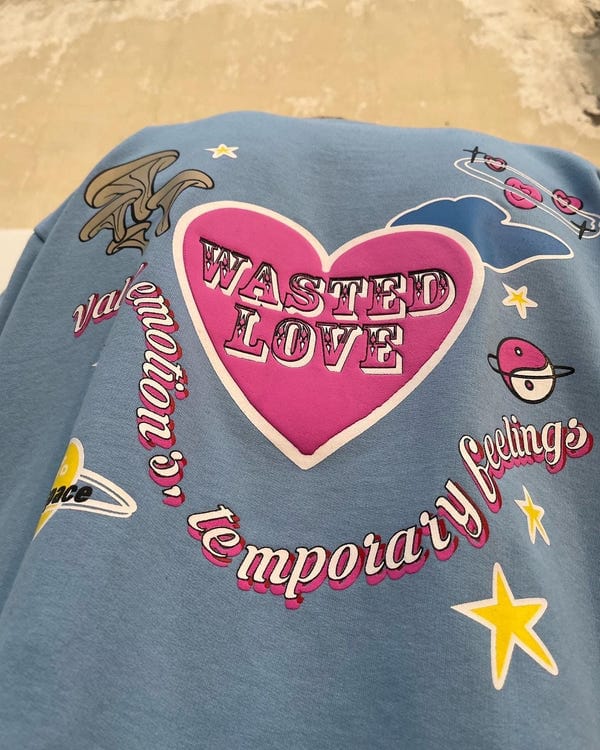 Inner Saints — Wasted Love Light Blue Oversized Tshirt