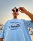 Wasted Love Light Blue Oversized Tshirt view 3