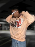 Conscious Existence Peach Oversized Hoodie view 1