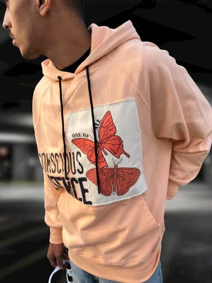 Conscious Existence Peach Oversized Hoodie - image 2
