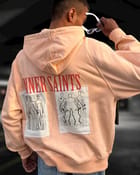 Conscious Existence Peach Oversized Hoodie view 3