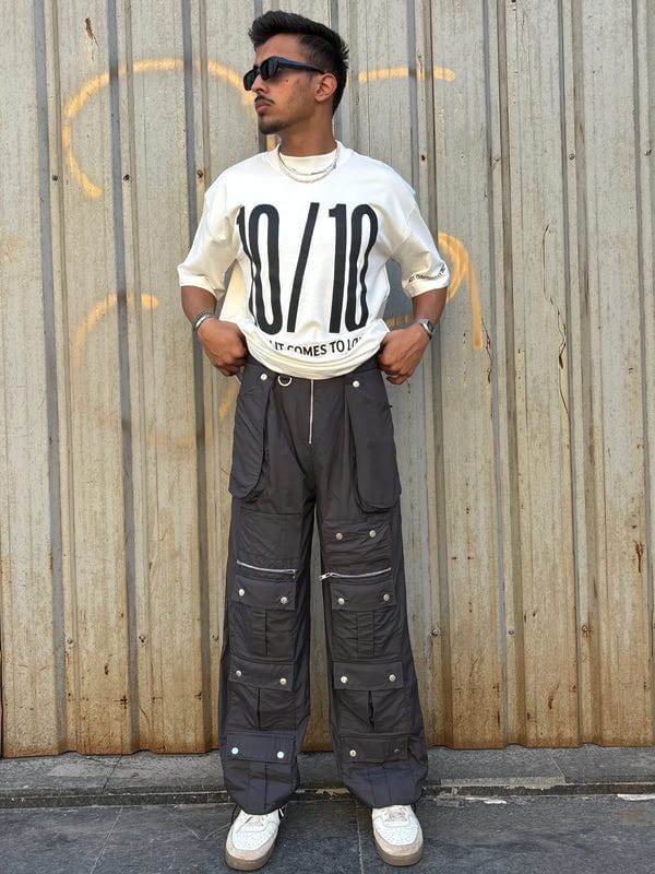 Inner Saints — Unisex Charcoal Parachute Cargo Pants