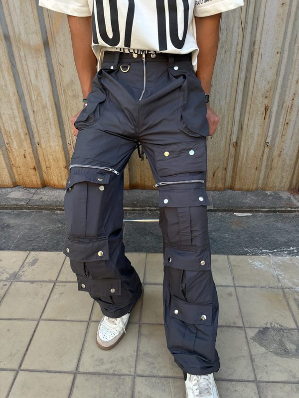 Inner Saints — Unisex Charcoal Parachute Cargo Pants