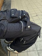 Unisex Charcoal Parachute Cargo Pants view 3