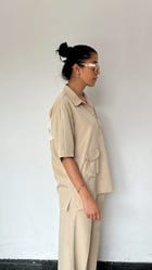 Beige Shirt & Pant Co-ord Set view 2
