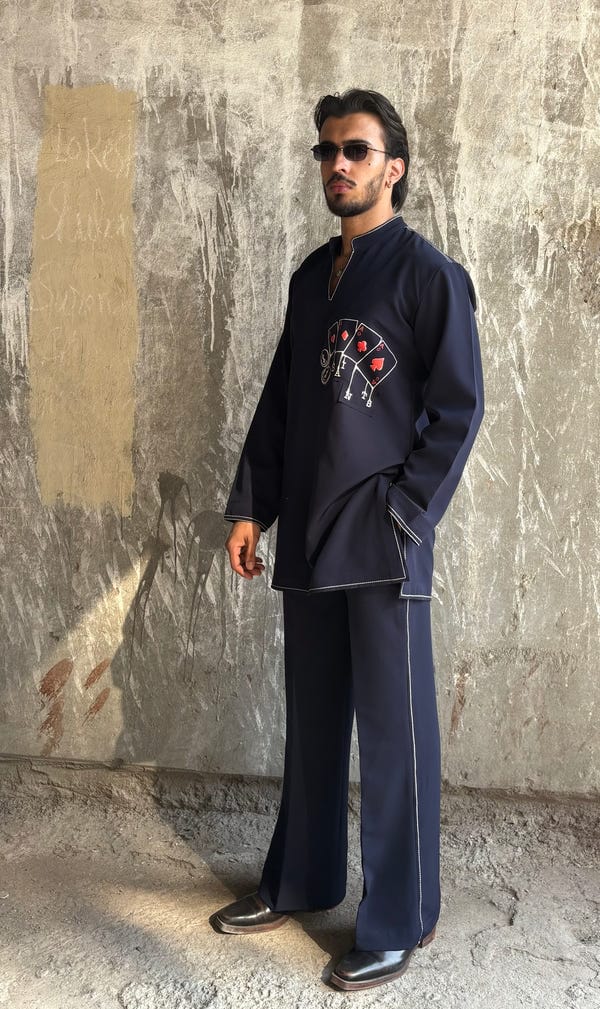 Inner Saints — Navy Blue Classic Kurta Co-ord