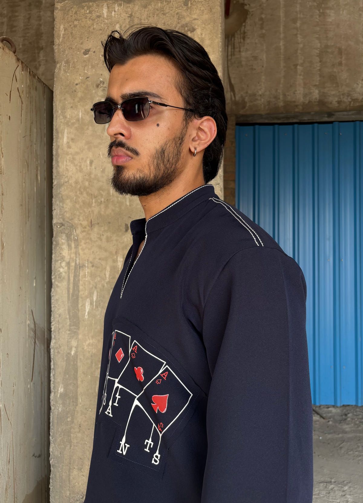 Navy Blue Classic Kurta Co-ord - image 3