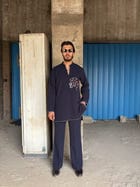 Navy Blue Classic Kurta Co-ord view 4