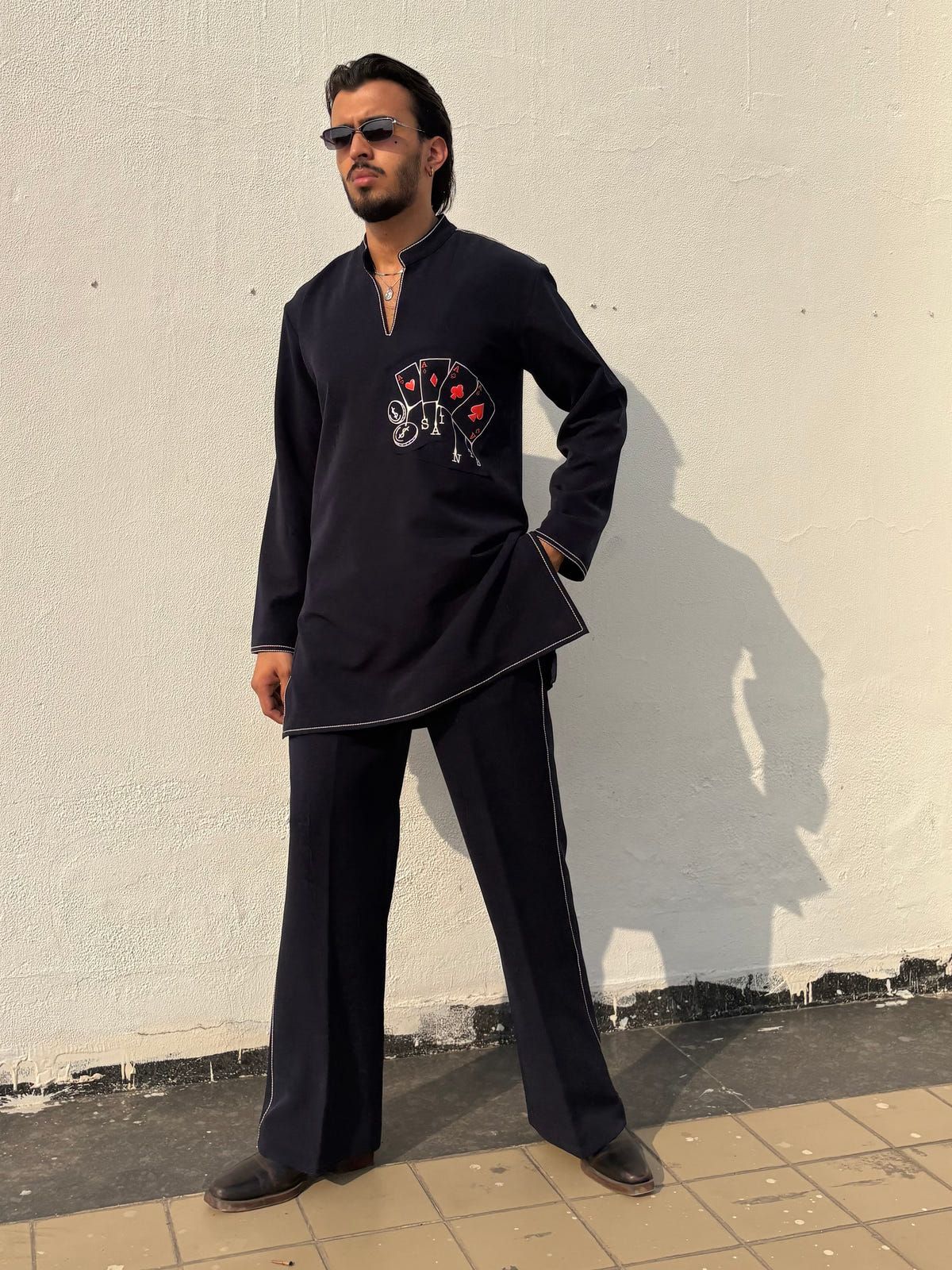Navy Blue Classic Kurta Co-ord - image 8