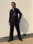 Navy Blue Classic Kurta Co-ord view 8