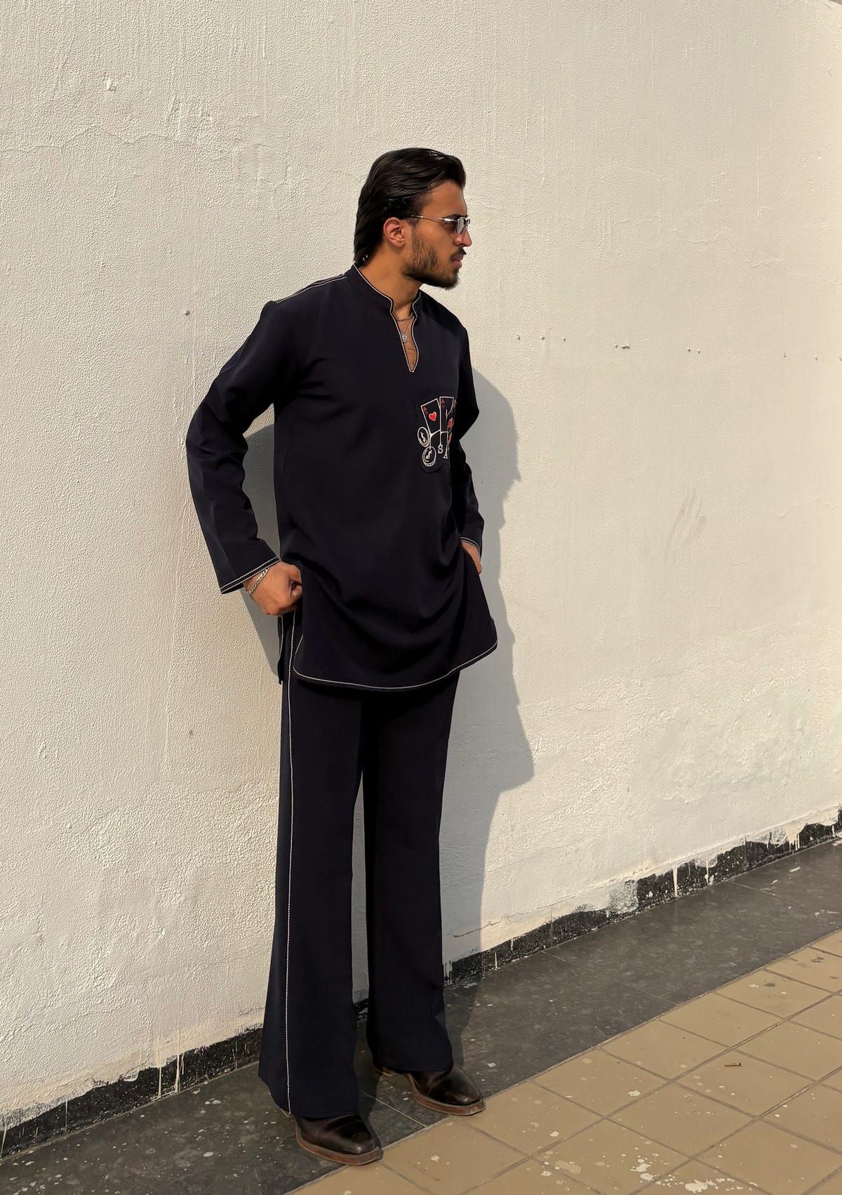 Navy Blue Classic Kurta Co-ord - image 9