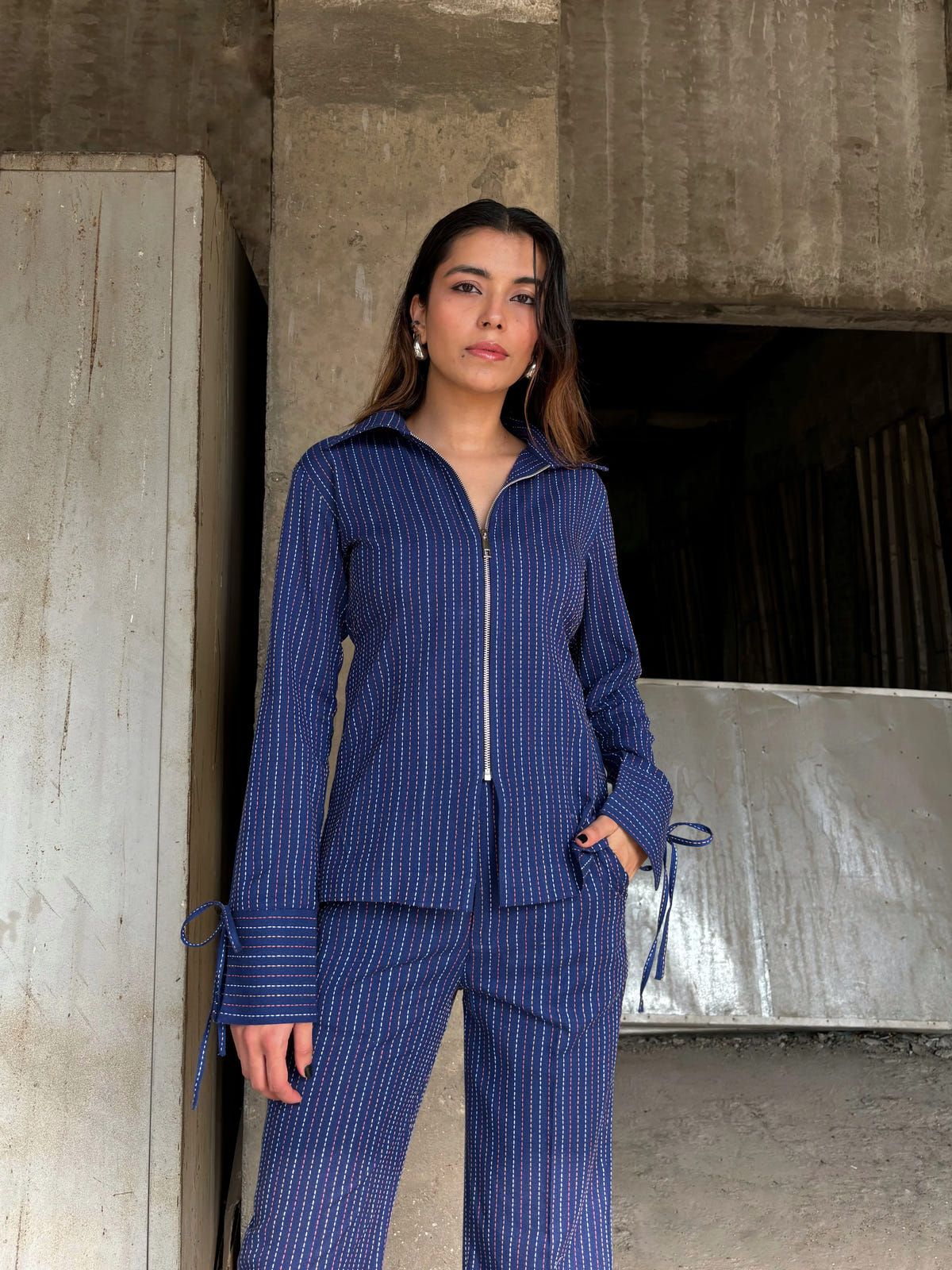 Blue Threadwork Co-ord Set - image 2