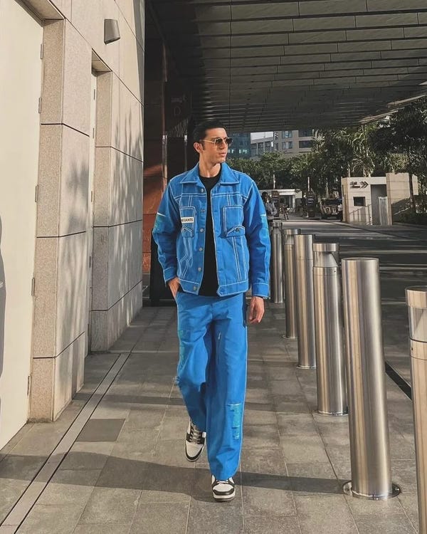 Inner Saints — AZURE BLUE JACKET & PANTS SET