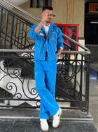 AZURE BLUE JACKET & PANTS SET view 3