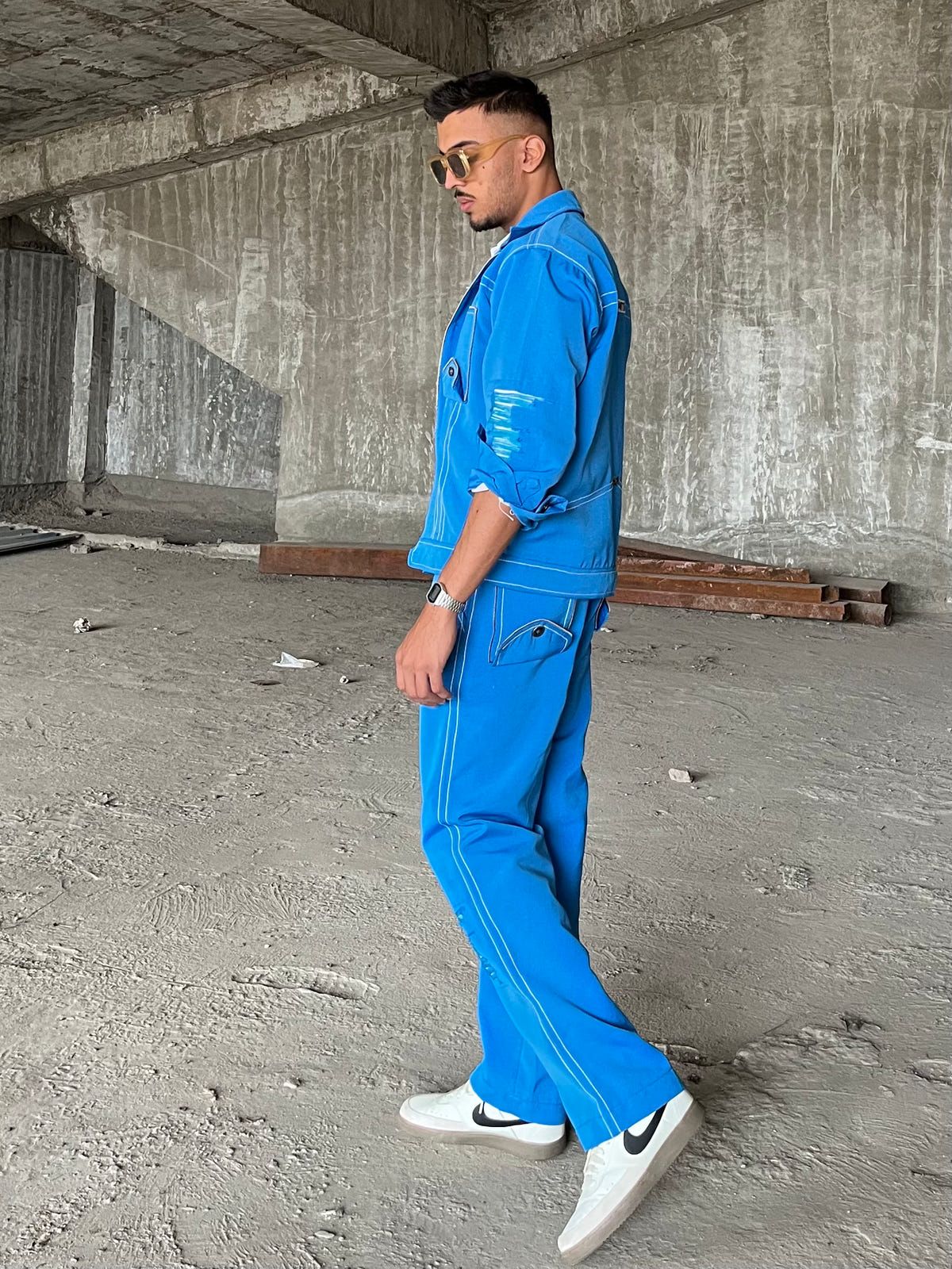 AZURE BLUE JACKET & PANTS SET - image 5