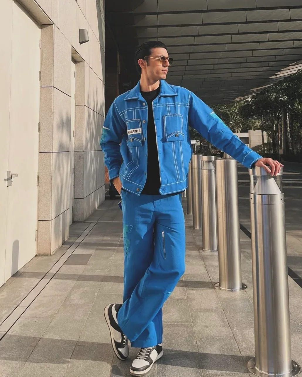 AZURE BLUE JACKET & PANTS SET - image 7