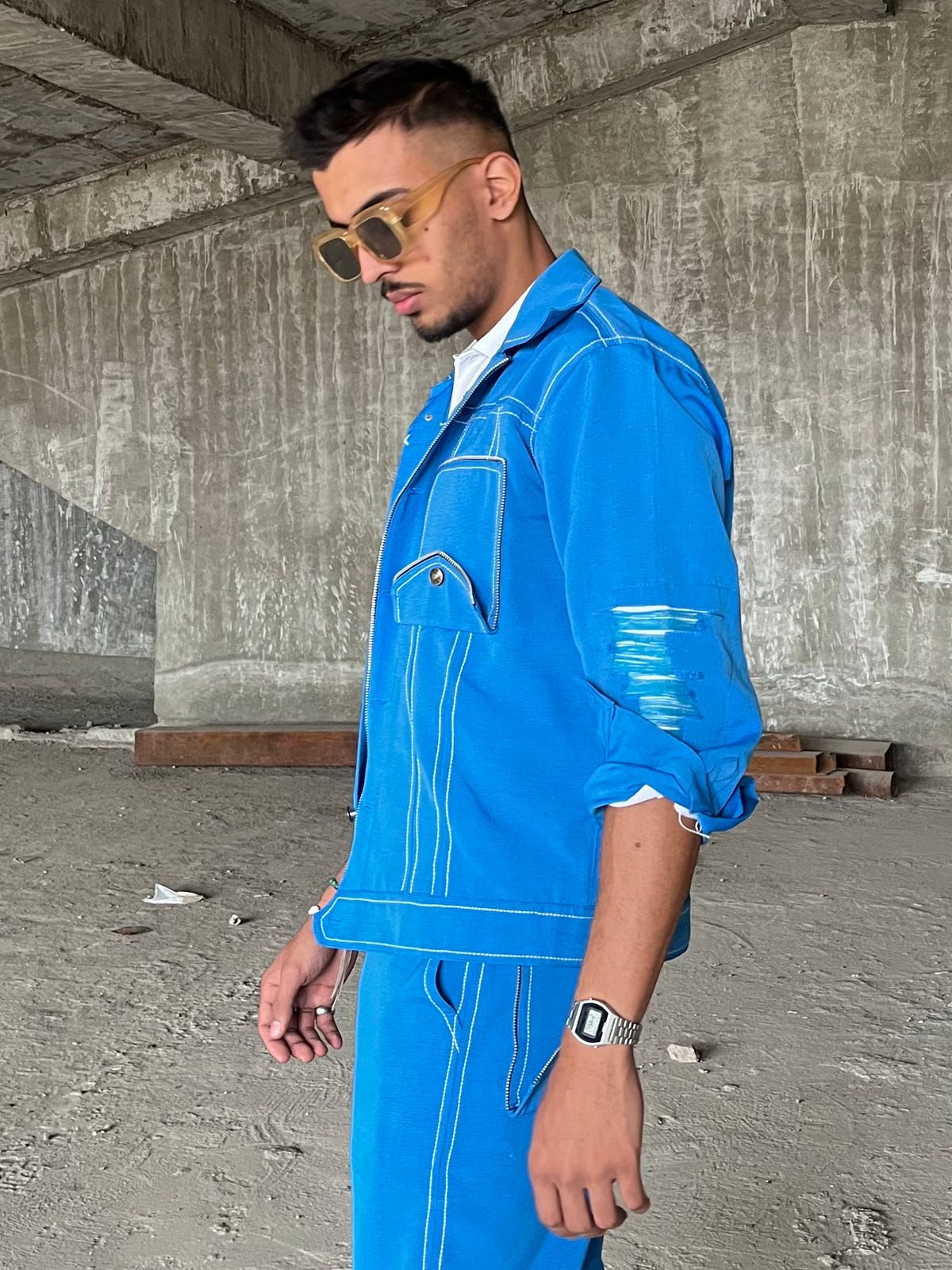 AZURE BLUE JACKET & PANTS SET - image 8