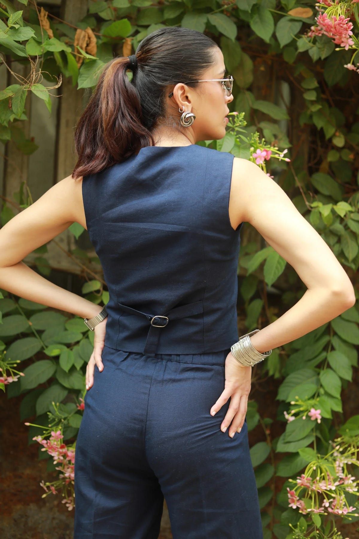 Navy Waistcoat Linen Set - image 3