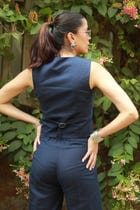 Navy Waistcoat Linen Set view 3