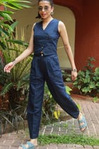 Navy Waistcoat Linen Set view 7