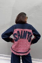 Pink Jacquard Denim Jacket view 2