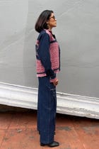 Pink Jacquard Denim Jacket view 5