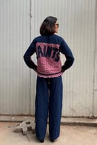 Pink Jacquard Denim Jacket view 10