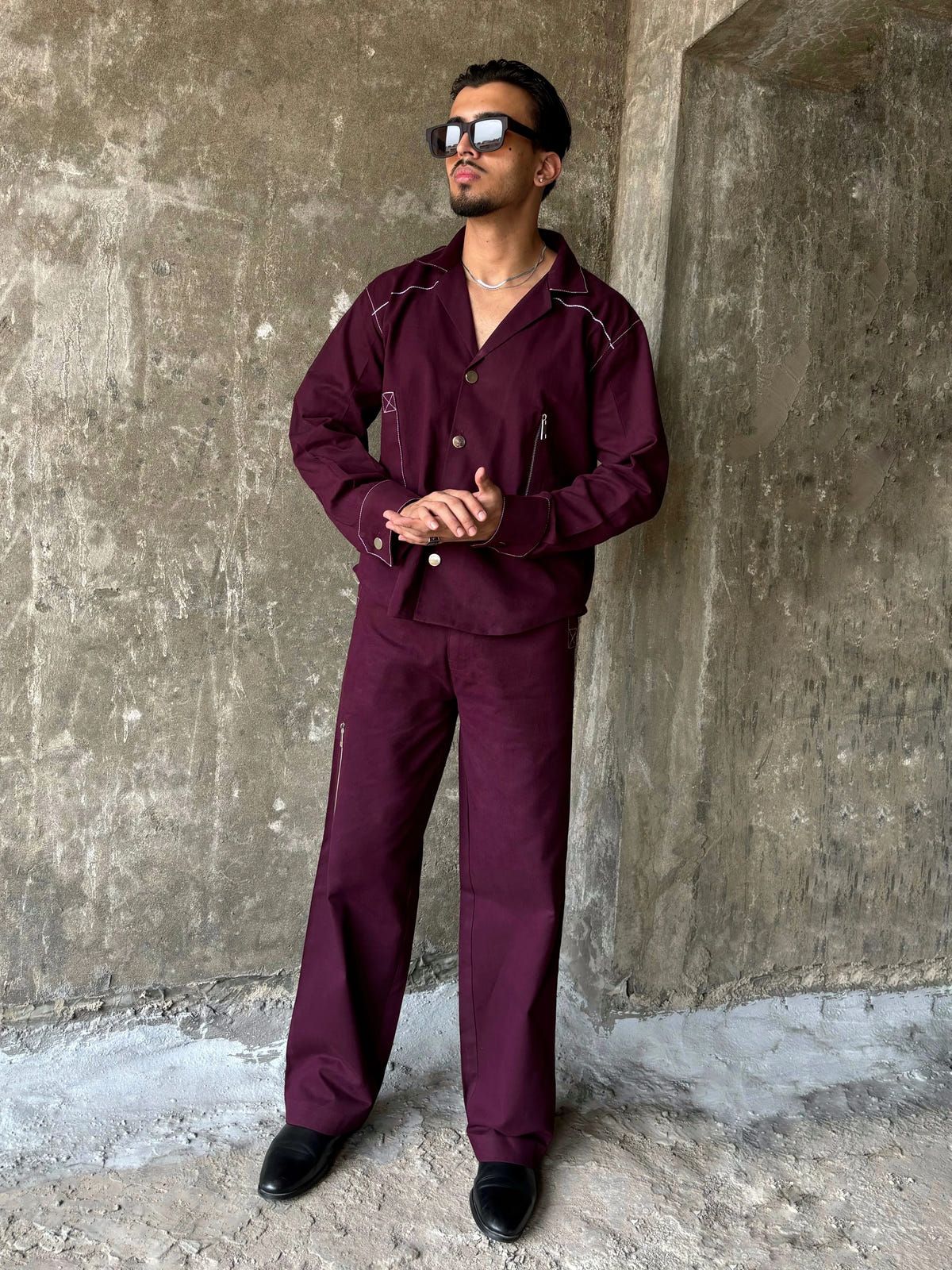 Old Wine Detailed Co-ord Set - image 1