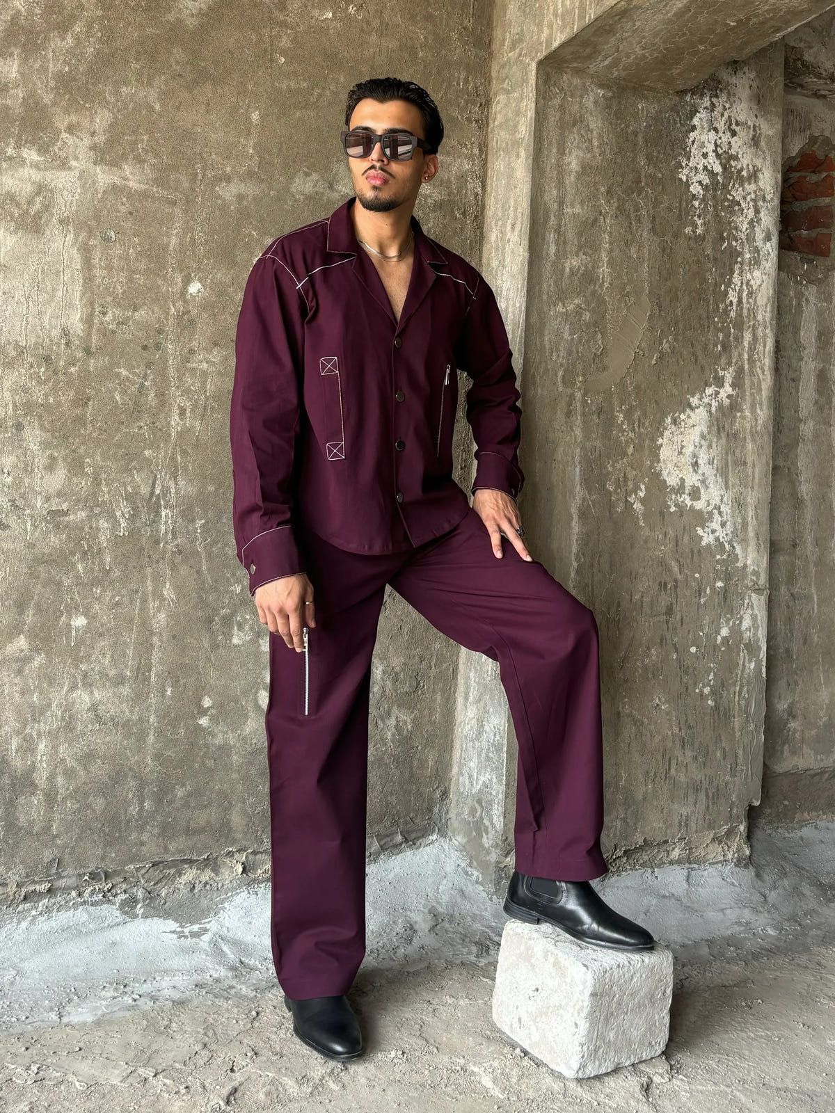 Old Wine Detailed Co-ord Set - image 3