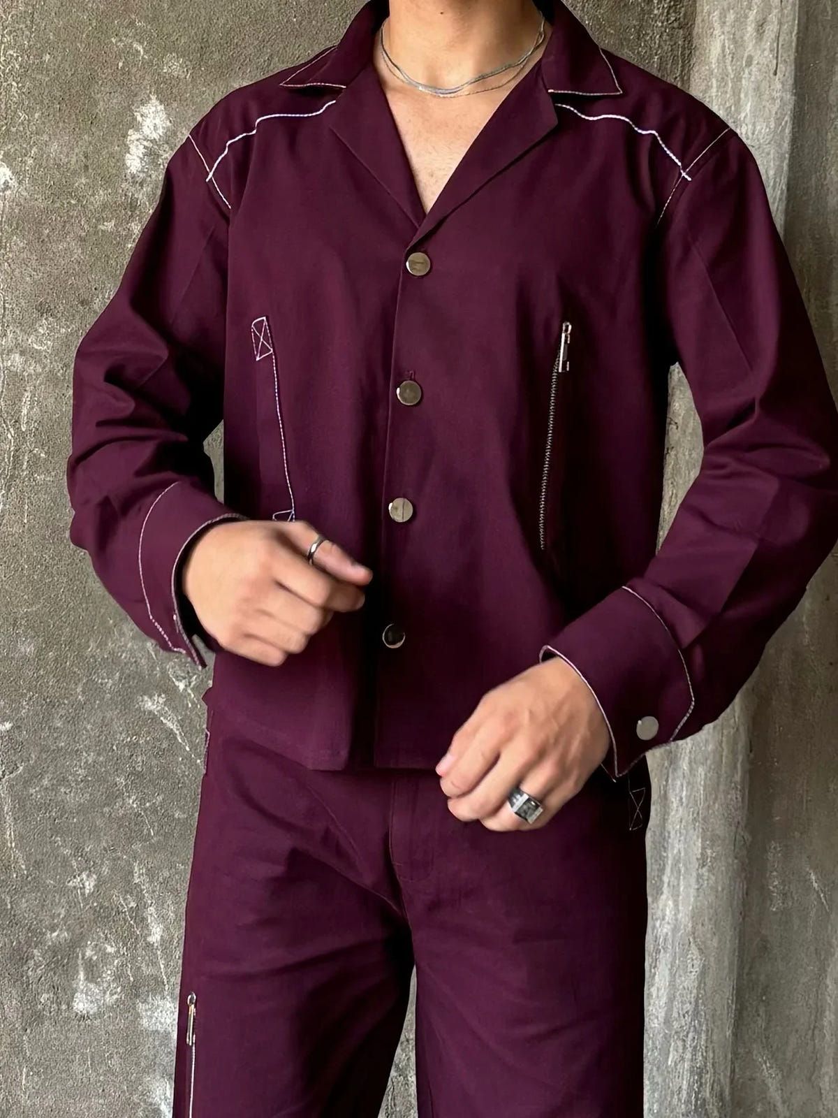 Old Wine Detailed Co-ord Set - image 5