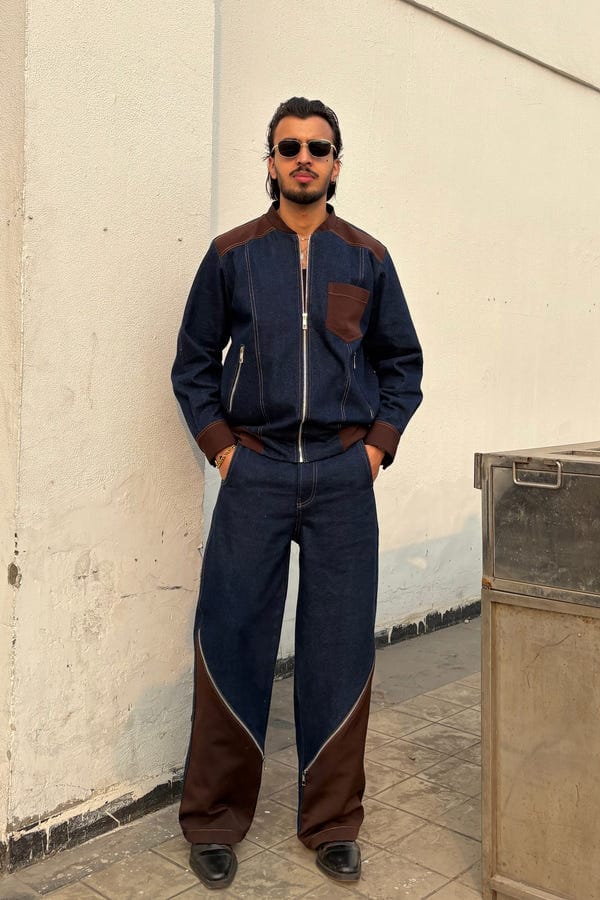 Inner Saints — Navy Brown Co-ord Set