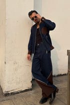Navy Brown Co-ord Set view 6