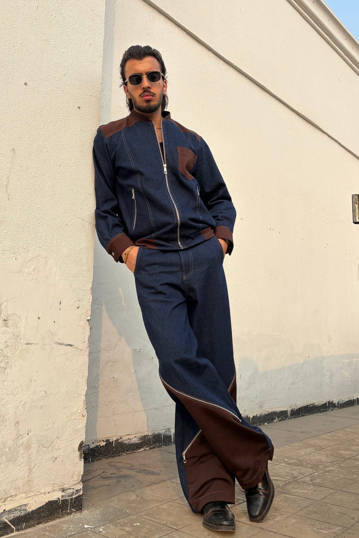 Navy Brown Co-ord Set - image 7
