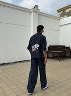 Blue Red Denim Jacket & Pants set view 9