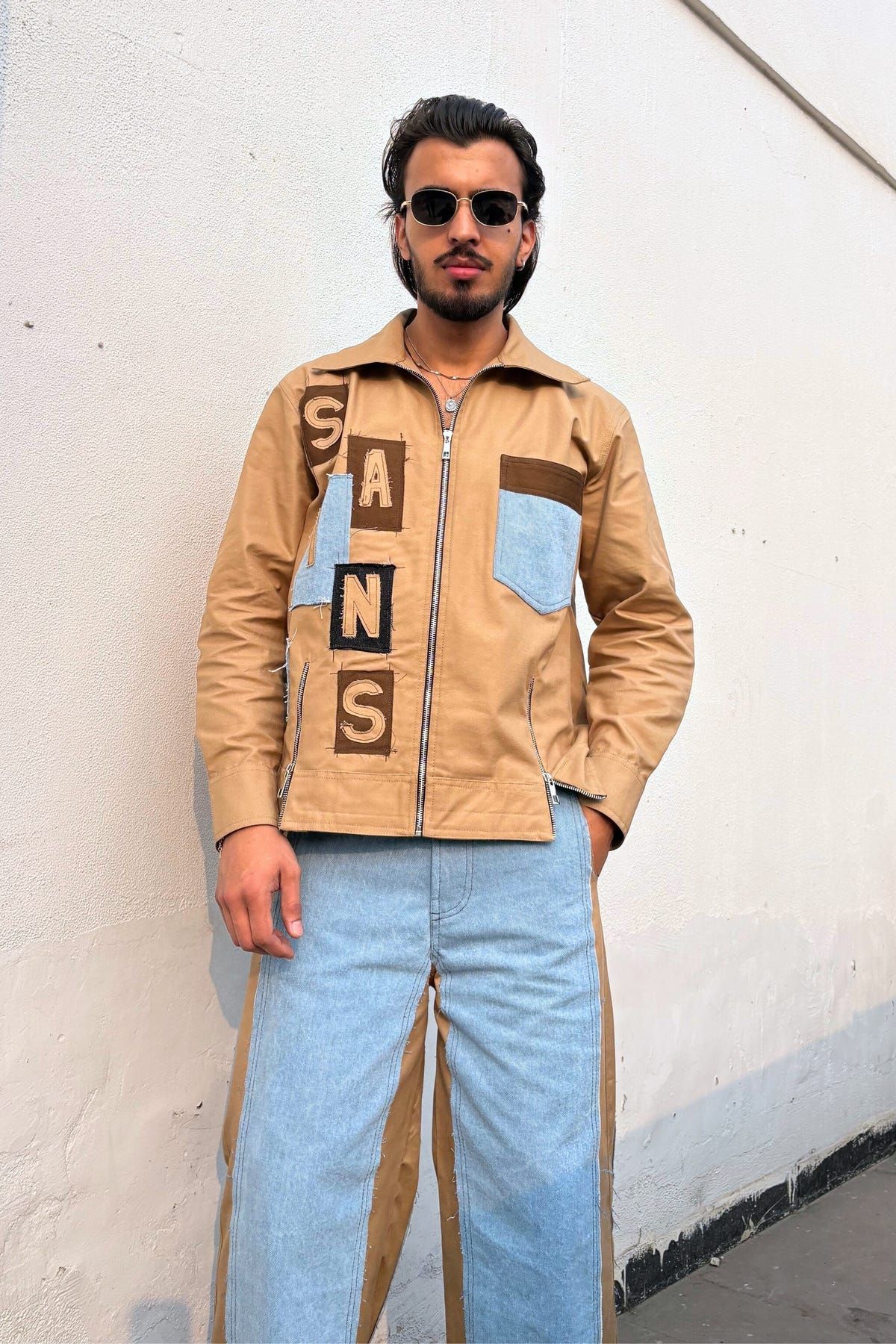 Tan & Blue Co-ord Set - image 1