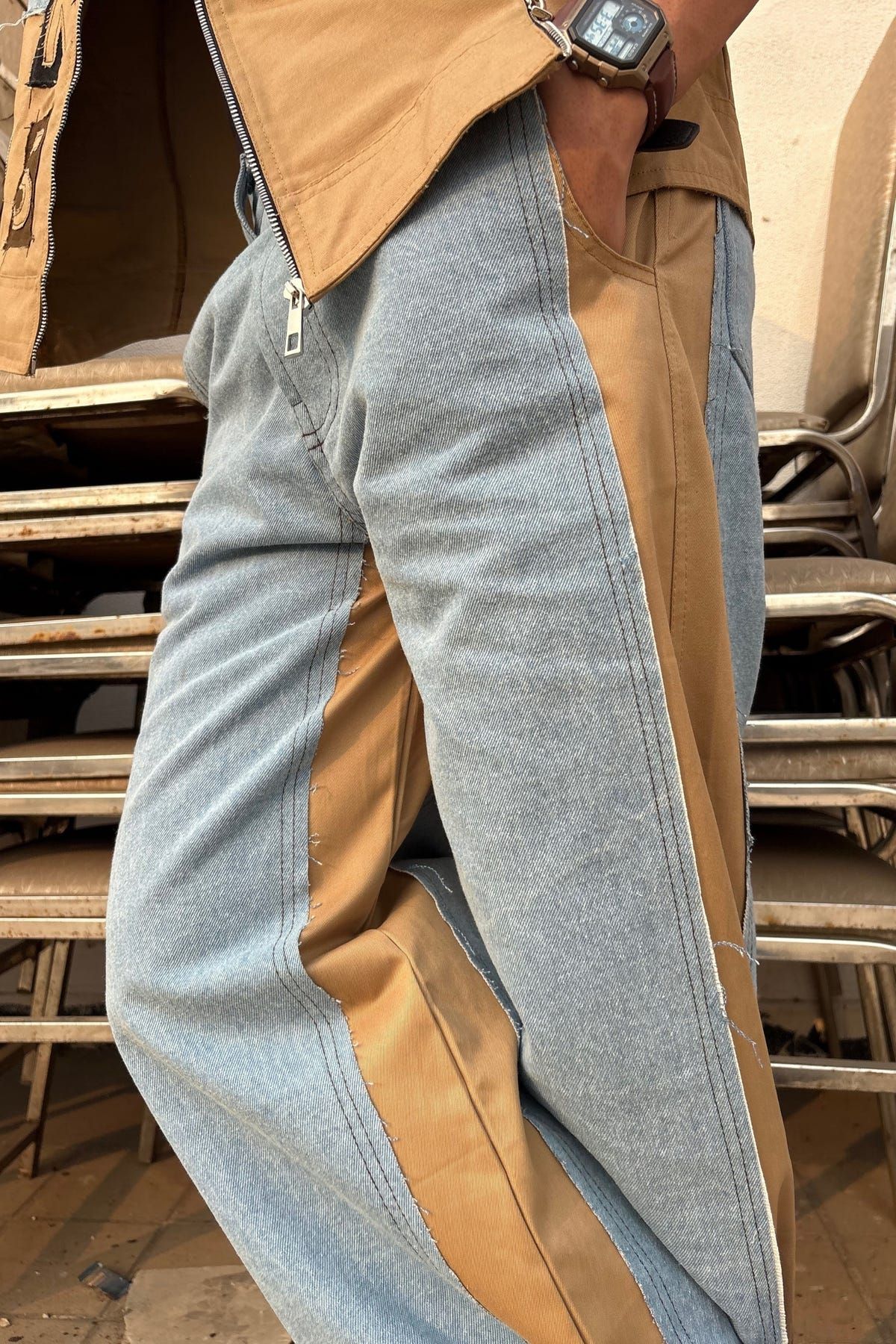 Tan & Blue Co-ord Set - image 3